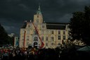 Ein kleines Unwetter braut sich ber dem Schlossplatz Oldenburg zusammen 